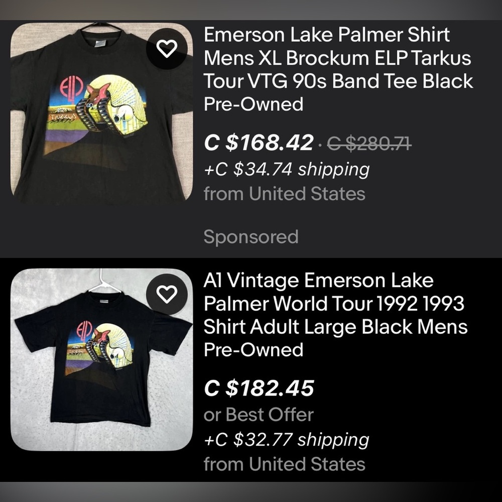 Vintage Emerson Lake Palmer T-Shirt / Tarkus World Tour / Large / 1997 / Brockum - Picture 8 of 8
